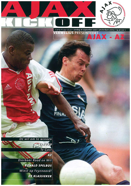 AZ Programma 16-sep-2001 Ajax uit